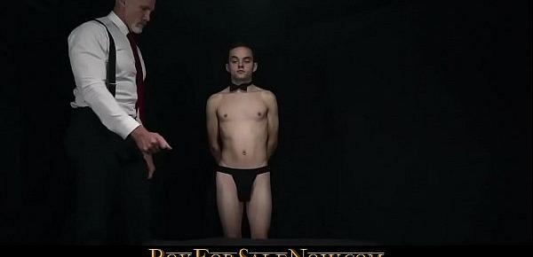  BDSM twink slave and big cock master jockstrap bareback hot gay anal sex-BOYFORSALENOW.COM